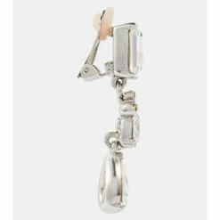 Oscar De La Renta Embellished Clip-on Drop Earrings