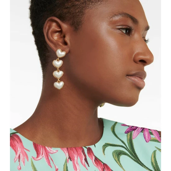Oscar De La Renta Sweetheart Drop Earrings - Image 2