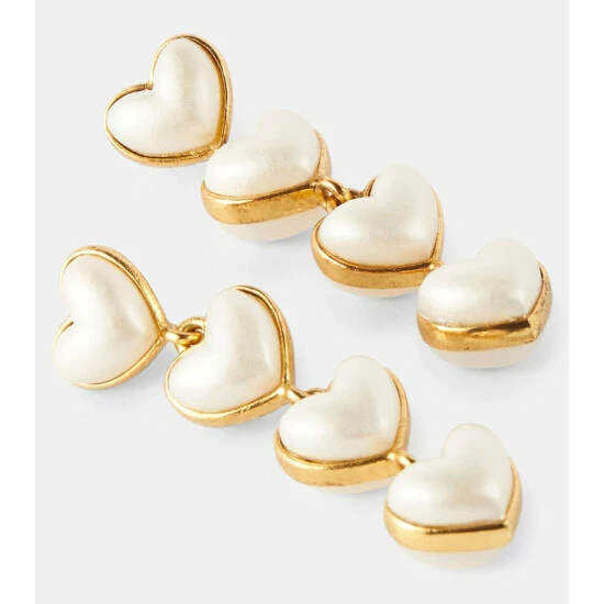 Oscar De La Renta Sweetheart Drop Earrings - Image 3