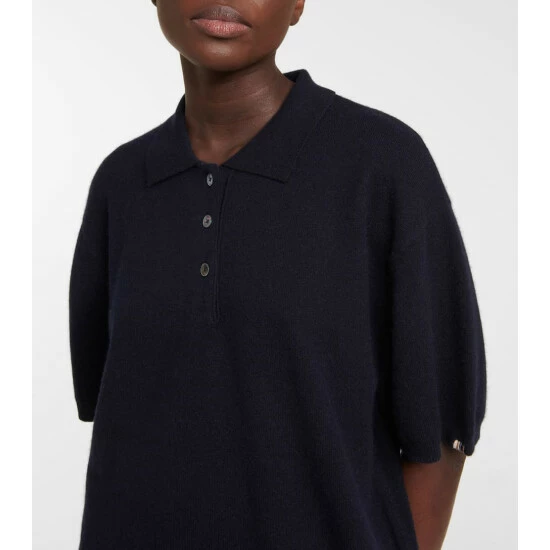 Extreme Cashmere N°126 Lezard Cashmere-blend Polo Shirt - Image 3