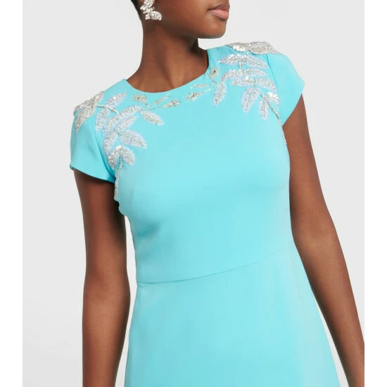 Oscar De La Renta Embroidered Silk-blend Gown - Image 3