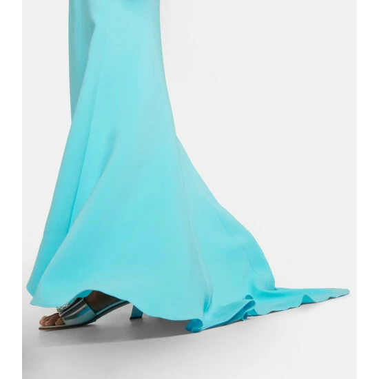 Oscar De La Renta Embroidered Silk-blend Gown - Image 4