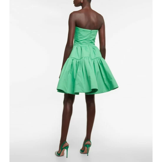 Oscar De La Renta Strapless Cotton Minidress - Image 2