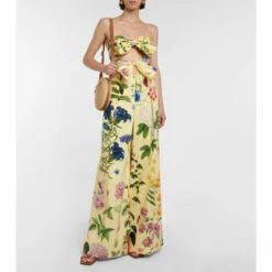 Oscar De La Renta Floral Cotton-blend Jumpsuit