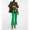 Oscar De La Renta Floral Cotton-blend Blouse