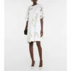 Oscar De La Renta Guipure Lace-paneled Cotton Minidress