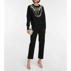 Oscar De La Renta Embellished Virgin Wool Sweater