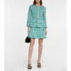 Oscar De La Renta Houndstooth Tweed Jacket