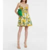 Oscar De La Renta Printed Cotton-blend Minidress