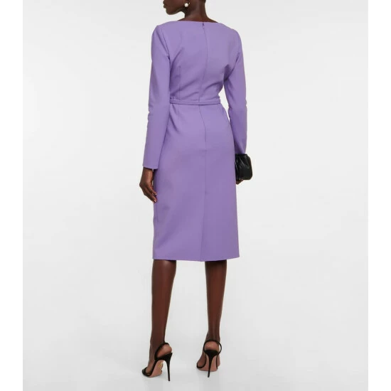 Oscar De La Renta Belted Pencil Midi Dress - Image 2