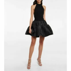 Oscar De La Renta Flared Halterneck Minidress