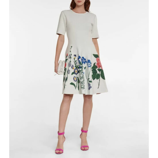 Oscar De La Renta Floral Minidress