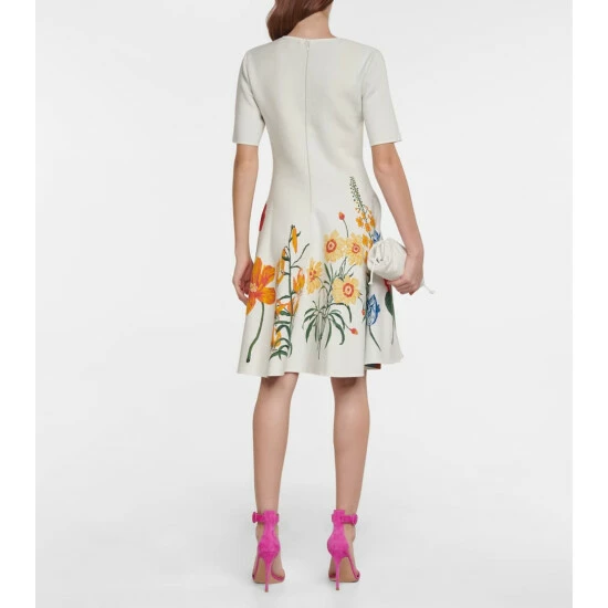 Oscar De La Renta Floral Minidress - Image 2