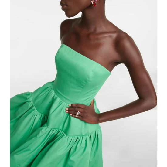 Oscar De La Renta Strapless Cotton Minidress - Image 3