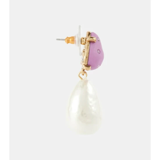 Oscar De La Renta Faux Pearl Drop Earrings