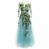 Oscar De La Renta Embroidered Tulle Gown