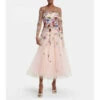 Oscar De La Renta Appliquéd Floral Tulle Gown