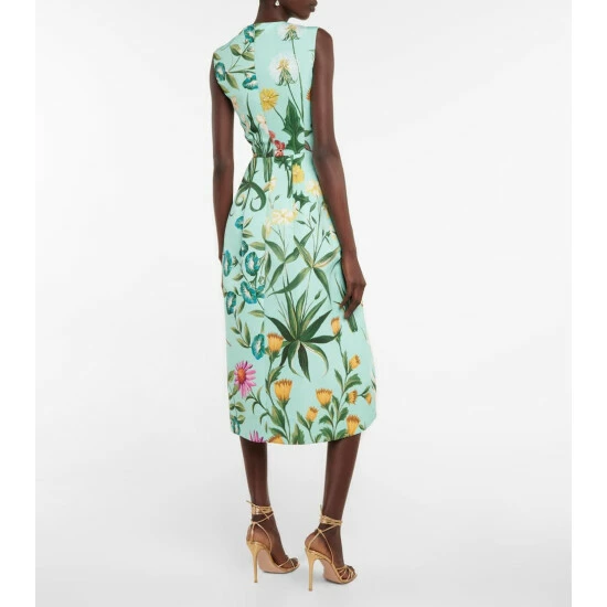 Oscar De La Renta Floral Midi Dress - Image 2