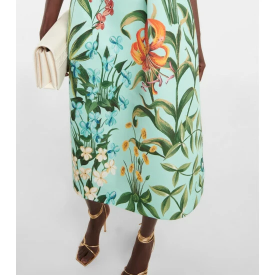 Oscar De La Renta Floral Midi Dress - Image 4