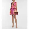 Oscar De La Renta Floral Cotton-blend Minidress