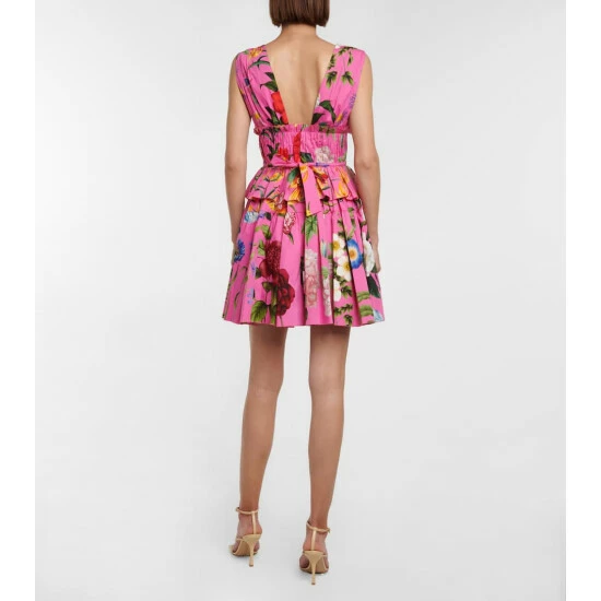Oscar De La Renta Floral Cotton-blend Minidress - Image 2