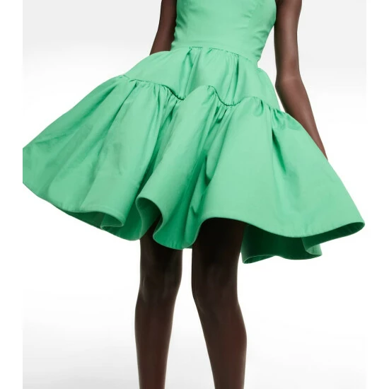 Oscar De La Renta Strapless Cotton Minidress - Image 4