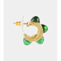 Oscar De La Renta Embellished Hoop Earrings