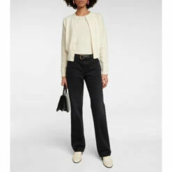 Extreme Cashmere N°257 Blouson Cropped Cashmere-blend Cardigan