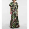 Oscar De La Renta Printed Cotton-blend Maxi Dress