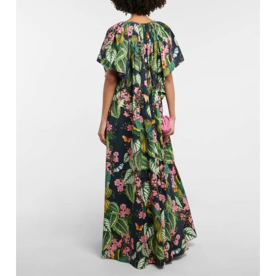 Oscar De La Renta Printed Cotton-blend Maxi Dress - Image 2