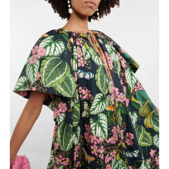 Oscar De La Renta Printed Cotton-blend Maxi Dress - Image 3