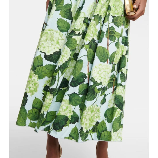 Oscar De La Renta Floral Off-shoulder Ruffle-detail Maxi Dress - Image 4