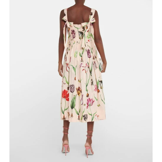 Oscar De La Renta Floral Cotton-blend Midi Dress - Image 2