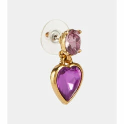 Oscar De La Renta Baby Heart Embellished Earrings