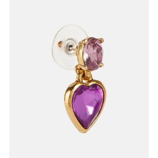 Oscar De La Renta Baby Heart Embellished Earrings