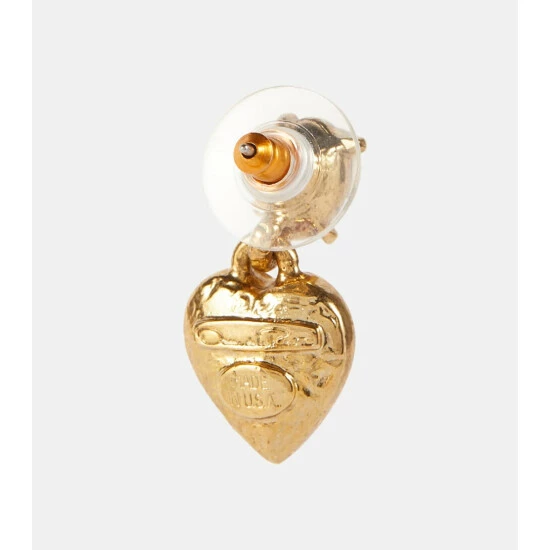 Oscar De La Renta Baby Heart Embellished Earrings - Image 4