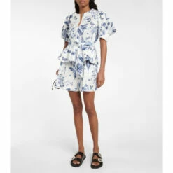 Oscar De La Renta Floral Cotton Poplin Shorts