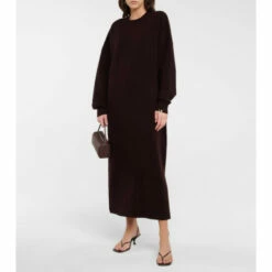Extreme Cashmere N°106 Weird Cashmere-blend Midi Dress