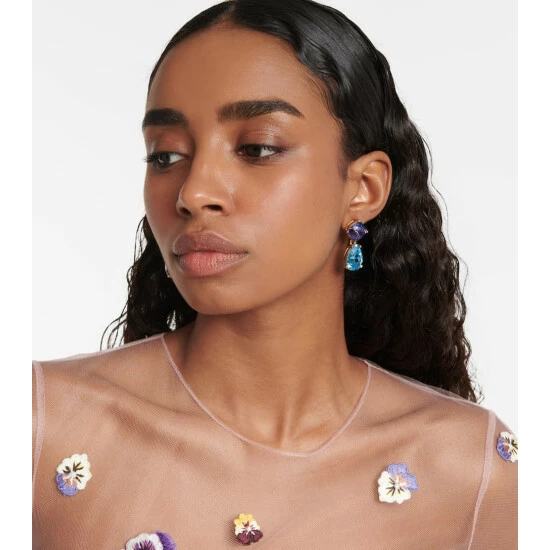 Oscar De La Renta Gallery Embellished Earrings - Image 2