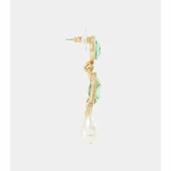 Oscar De La Renta Victorian Glass Embellished Earrings