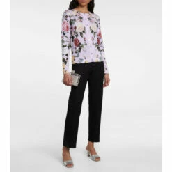 Oscar De La Renta Floral Cotton-blend Cardigan