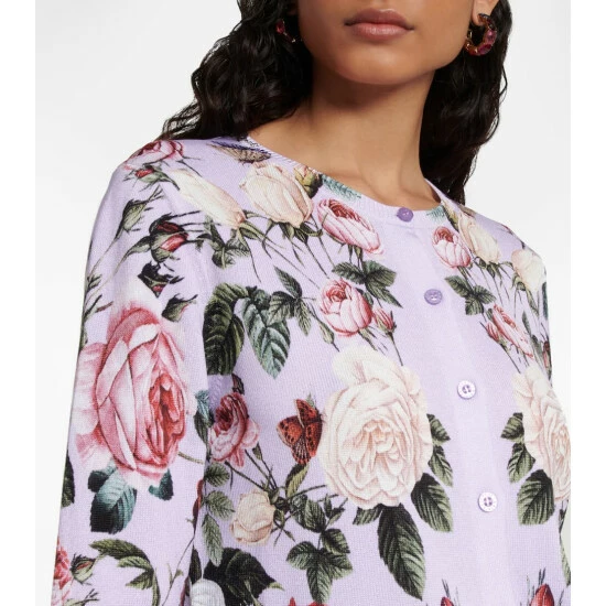 Oscar De La Renta Floral Cotton-blend Cardigan - Image 3
