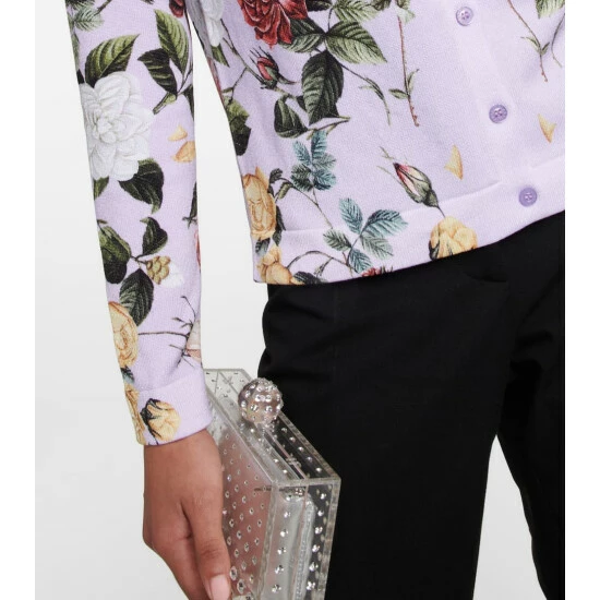 Oscar De La Renta Floral Cotton-blend Cardigan - Image 4