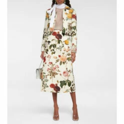 Oscar De La Renta Floral Cotton-blend Jacket