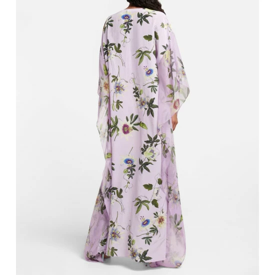 Oscar De La Renta Floral Silk Gown - Image 2