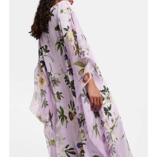 Oscar De La Renta Floral Silk Gown - Image 4