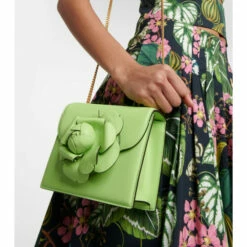 Oscar De La Renta Tro Mini Leather Shoulder Bag