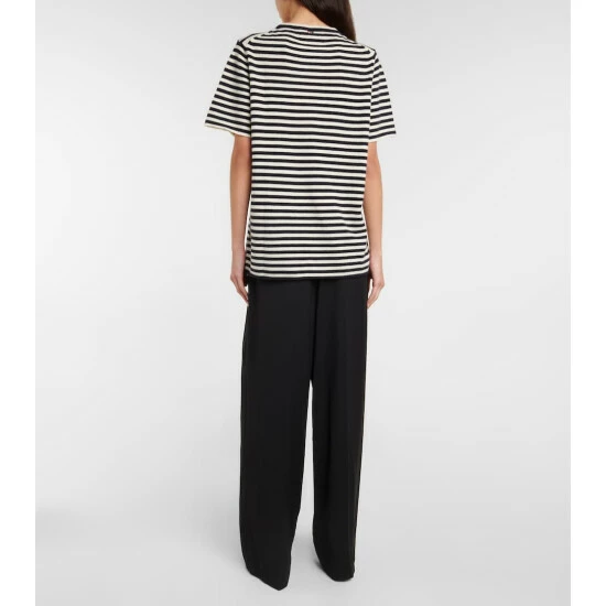 Extreme Cashmere N°64 Tshirt Striped Cashmere-blend Top - Image 2