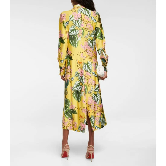 Oscar De La Renta Printed Jersey Shirt Dress - Image 2