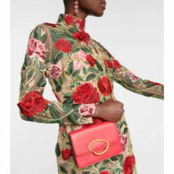 Oscar De La Renta O Pochette Leather Shoulder Bag